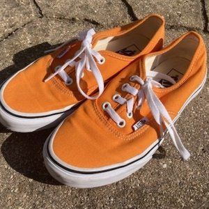 Vans Authentic sneaker orange EXCELLENT condition. Size 5 mens, size 6.5 womens.
